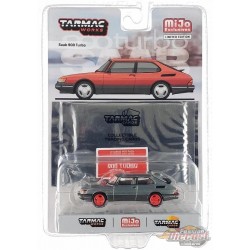 CHASE CAR Saab 900 Turbo - Rouge - Cartes de collections - Tarmac Works - 1/64 - T64G-056-REGR