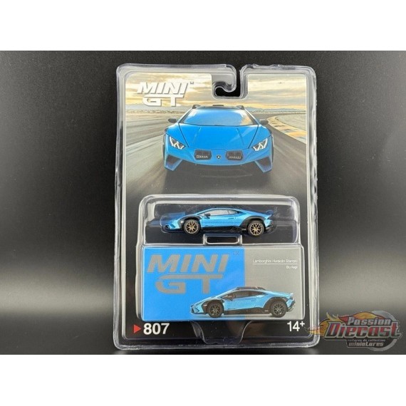 CHASE CAR Lamborghini Huracán Sterrato Blu Aegir - Mini GT - 1:64 - MGT00807GR Passion Diecast