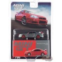 CHASE CAR Nissan Skyline GT-R (R34) V-Spec Rouge Actif - Mini GT - 1:64 - MGT00796GR