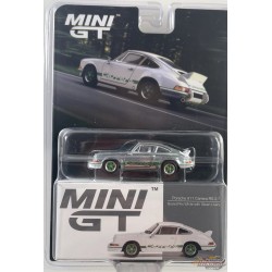 CHASE CAR Porsche 911 Carrera RS 2.7 Grand Prix Blanche avec Livrée Verte - Mini GT - 1:64 - MGT00801GR