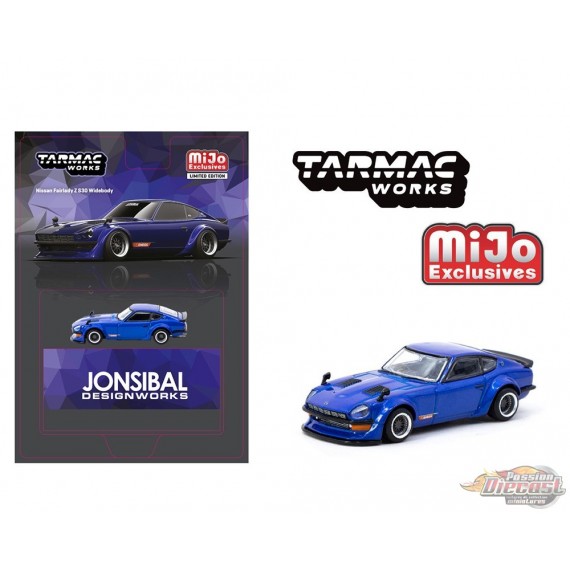 Nissan Fairlady Z S30 Widebody By Jon Sibal - Blue - Tarmac Works - 1/64 - T64G-062-BL Passion Diecast