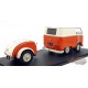 Volkswagen T1 Van Kool Combi trailer 1950 Orange - Solido - 1/18 - S1810902 - Passion Diecast 