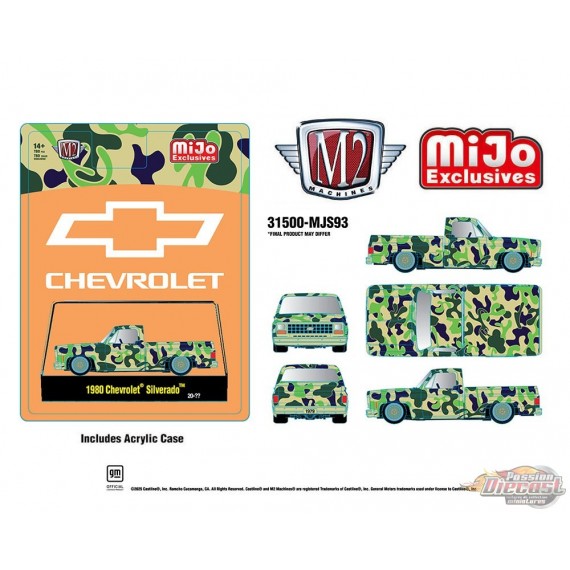 1980 Chevrolet Silverado Custom - Camouflage - MiJo Exclusives - M2 Machine - 1:64 - 31500-MJS93