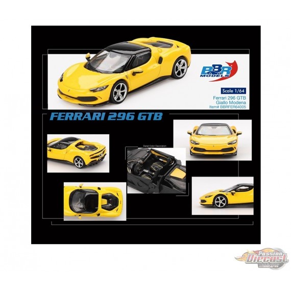 Ferrari 296 GTB Giallo Modena - Jaune - BBR Models - 1:64 - BBRFER64005 Passion Diecast