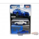 CHASE CAR Nissan Skyline GT-R (R34)  V-Spec Bayside Bleu - Mini GT - 1:64 - MGT00759GR