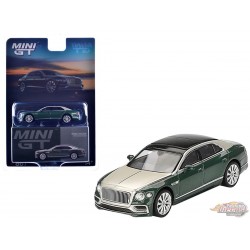 Bentley Flying Spur White Sand Verdant - Mini GT - 1:64 - MGT00867 Passion Diecast