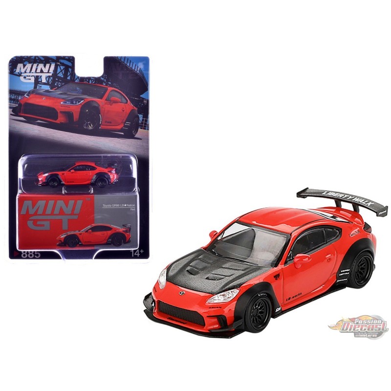 Toyota GR86 LB★Nation - Red - Mini GT - 1:64 - MGT00885 Passion Diecast