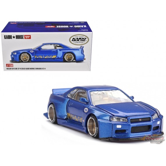 Kaido★House - Nissan Skyline GT-R (R34) Kaido Works V2 Aero SHINJUKU V2 - Mini GT - Mijo Exclusives - 1/64 - KHMG158