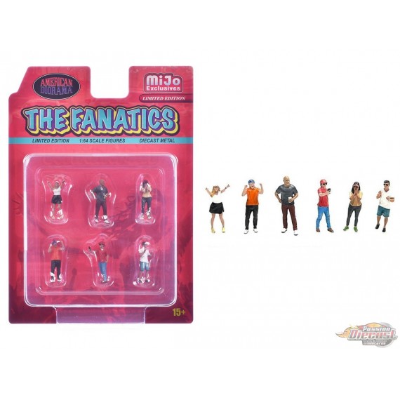 Figures The Fanatics - 6 Piece metal set - American Diorama - 1/64 - AD-2420 Passion Diecast