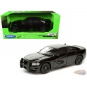 Dodge Charger R/T Police Pursuit 2016 (noir uni)  - Welly 1/24 - 24079P WBK