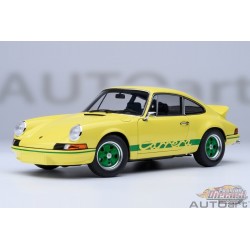 Porsche 911 Carrera 2.7 RS (Light Yellow with Green stripes) - Autoart 1/18 - 78033 - Passion Diecast 