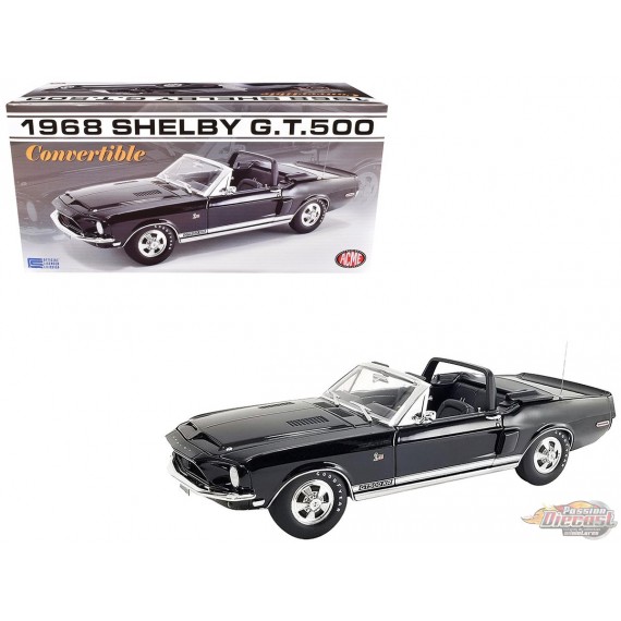 Shelby GT500KR cabriolet 1968 en noir avec toit blanc - Production estimée à 750 pièces - ACME - 1/18 - A1801875