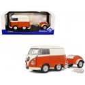 Volkswagen T1 Van Kool Combi trailer 1950 Orange - Solido - 1/18 - S1810902