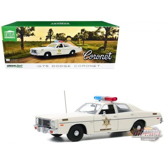1975 Dodge Coronet   Hazzard County Sheriff  Greenlight Artisan 19092  PASSION DIECAST