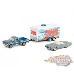 1966 Ford Thunderbird Convertible & 1967 Ford F-250 - Hollywood Hitch & Tow Series 13 - Greenlight - 1-64 - 31180 B
