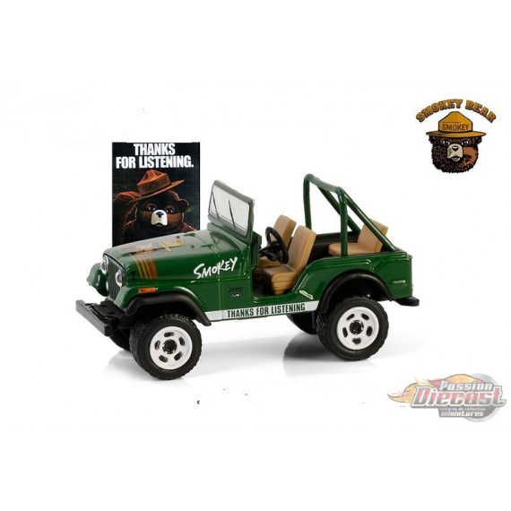 1975 Jeep CJ-7 - Smokey Bear Series 4 - 1/64 Greenlight - 38070 C