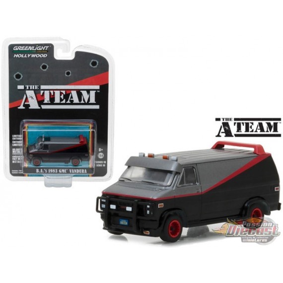 The A-Team  - 1983 GMC Vandura Greenlight 1/64 44790 B Hollywood 19 Passion Diecast 