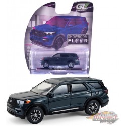Ford Explorer 2024 en bleu pierre - Showroom Floor Series 7 - 1/64 Greenlight - 68070 D