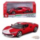 Ferrari 296 GTB Assetto Fiorano - Rouge à bande blanche - Ferrari Race & Play - Bburago 1/18 - 18-16017 RD