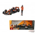 McLaren Formula 1 Team MCL38 Miami Grand Prix 2024 No.81 Oscar Piastri avec figurine - Bburago 1/24 - 18-28040 OP