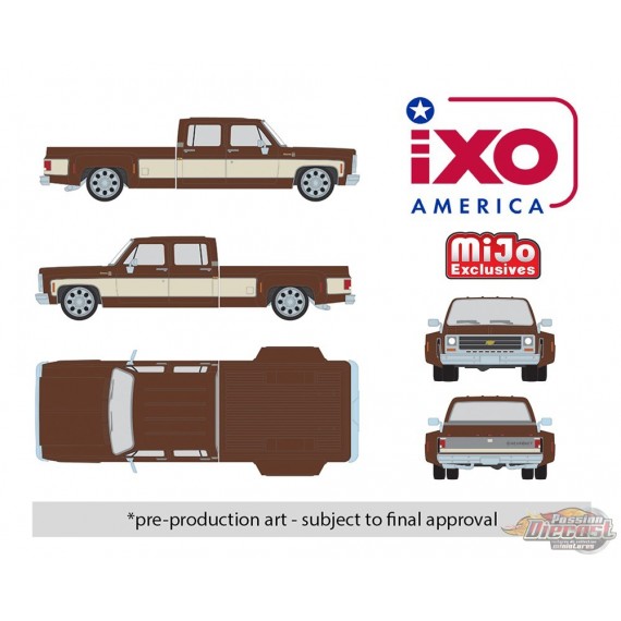 1979 Chevrolet Scottsdale C20 Crew Cab - Dually Lowered - Brown & Tan - Mijo Exclusif - IXO Models - 1:64 - IAPR1014