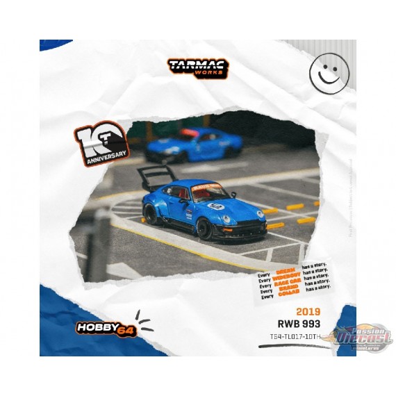 RWB 993 Tarmac Works Édition limitée 10e anniversaire - Tarmac Works - 1/64 - T64-TL017-10TH Passion Diecast