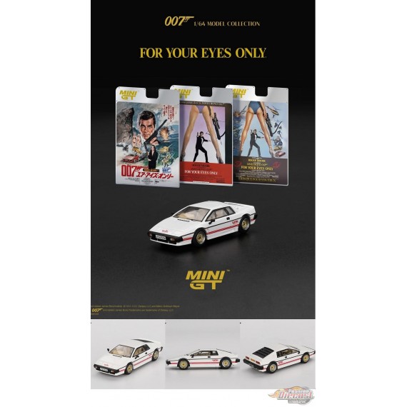 Lotus Esprit Turbo Blanc For Your Eyes Only - Emballage anglais - Mini GT - 1:64 - MGT00907-007E Passion Diecast