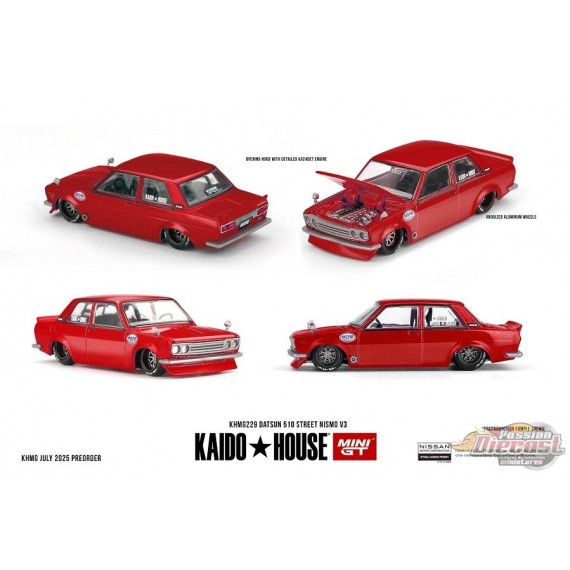 Datsun 510 Street Nismo V3 - Mini GT & Kaido★House 1/64 - KHMG229 Passion Diecast
