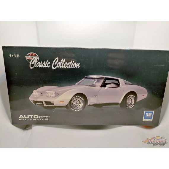 Chevrolet Corvette 1978 25th  Titanium Silver  - Autoart    1/18 -  71121  Usagé