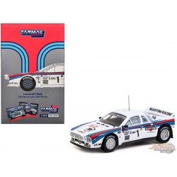 (Web Only) Lancia 037 Rallye Monte Carlo 1983 Vainqueur Avec  cartes à collection - Tarmac Works - 1/64 - T64P-TL002-83RMC01