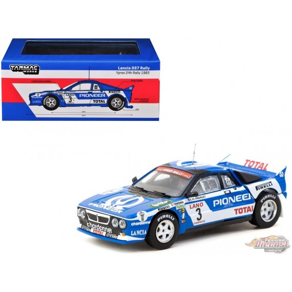 Lancia 037 Rally Ypres 24 Hours Rally 1983 J.C. Andruet / F. Sappey - Tarmac Works - 1/64 - T64P-TL002-83YR03