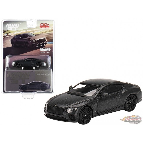 Bentley Continental GT Speed 2022 Anthracite Satin - Mini GT - 1:64 - MGT00442 Passion Diecast