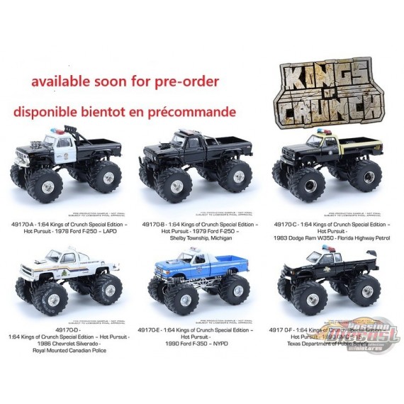 Kings of Crunch - Special Edition Hot Pursuit Crossover Release - Assortiment - 1/64 Greenlight - 49170 - Passion Diecast