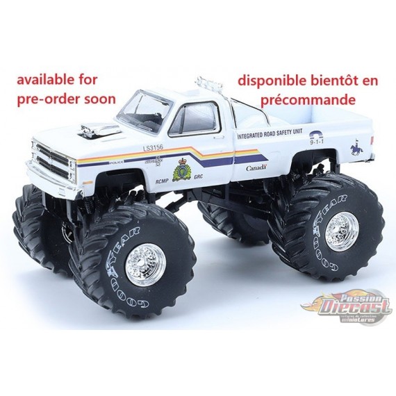 GRC - 1986 Chevrolet Silverado Monster Truck - Kings of Crunch - Edition Hot Pursuit - 1/64 Greenlight - 49170 D