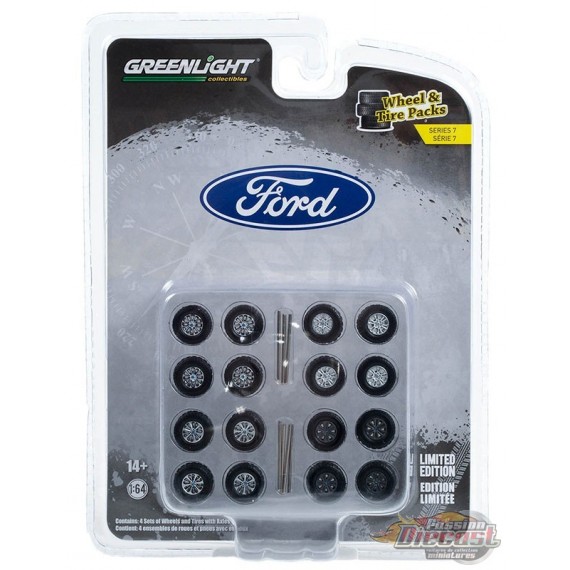 Ford F-Series  2015-2020  Wheel & Tire Pack  - Auto Body Shop series 7 - Greenlingt 1/64   - 16170 C
