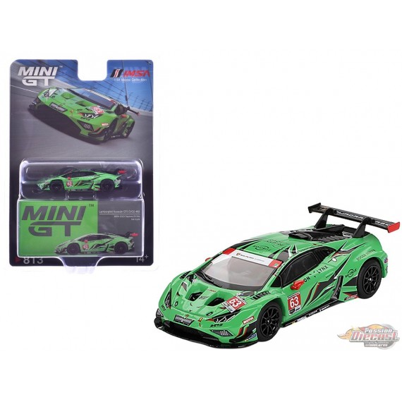 Lamborghini Huracán GT3 EVO2 No.63 Iron Lynx IMSA 2023 Daytona 24 Hrs - Mini GT - 1:64 - MGT00813 Passion Diecast