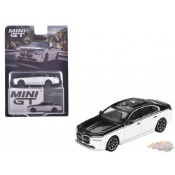BMW i7 xDrive60 Blanc Alpin / Saphir Noir - Mini GT - 1:64 - MGT00959