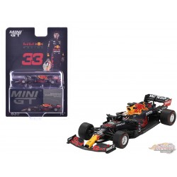 Red Bull RB16B No.33 Max Verstappen Vainqueur du Grand Prix d'Abou Dhabi 2021 - Mini GT - 1:64 - MGT00835 Passion Diecast