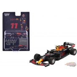 Red Bull RB16B No.11 Sergio Pérez Vainqueur du Grand Prix d'Azerbaïdjan 2021 - Mini GT - 1:64 - MGT00836 Passion Diecast