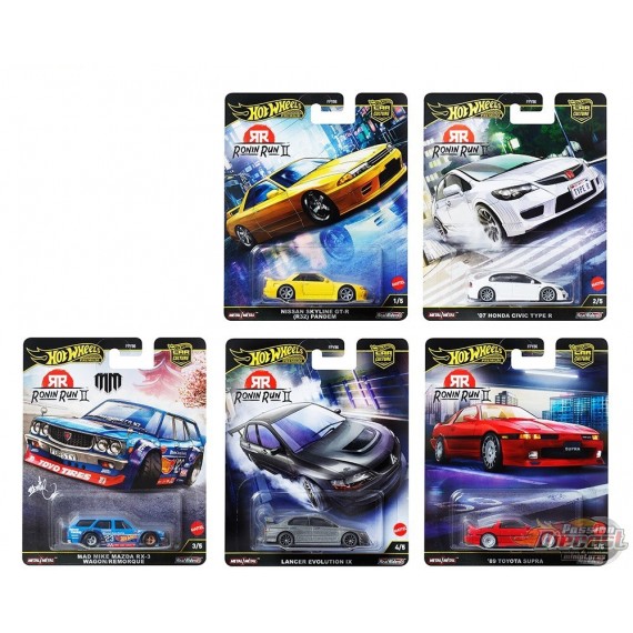 Hot Wheels - Car Culture - 1:64 - 2025 HW Ronin Run II - Release M - Set Of 5 Cars - FPY86-961M - Passion Diecast