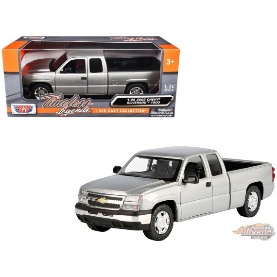 Chevrolet Silverado 1500 2006 - Gris - Motormax 1/25 - 79393 GRY Passion Diecast