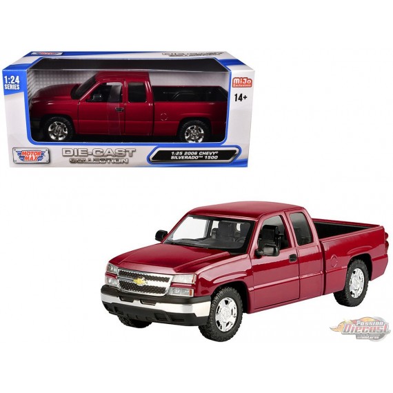 Chevrolet Silverado 1500 2006 - Rouge - Motormax 1/25 - 79393 BK-1 Passion Diecast