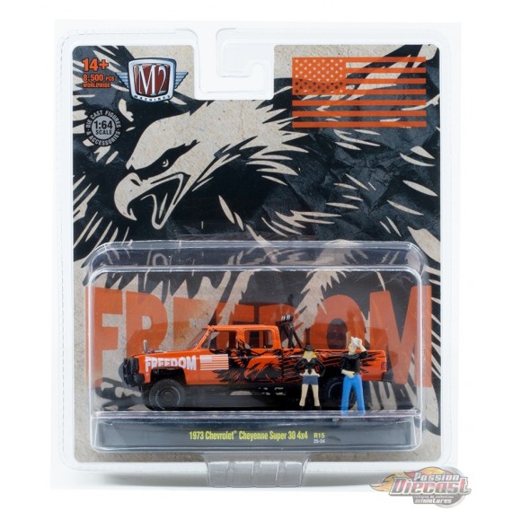 1973 Chevrolet Cheyenne Super 30 Freedom - Diorama 2025 Release 15 - M2 Machine - 1:64 - 67500-15 B