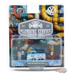 1960 VW Single Cab Truck Plumbing Service - Diorama 2025 Release 15 - M2 Machine - 1:64 - 67500-15 A