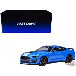 Ford Mustang Shelby GT500 (Bleu Grabber) - Autoart 1/18 - 73094 - Passion Diecast 