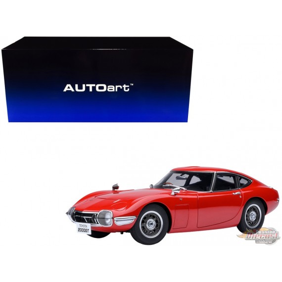 Toyota 2000GT 1967 (Red) - Autoart 1/18 - 79547 - Passion Diecast 