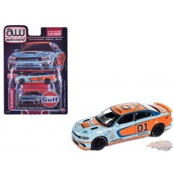2021 Dodge Charger SRT Hellcat Custom GULF Livery Limited 4,800 - Mijo Exclusives - Auto World - 1/64 - CP8084