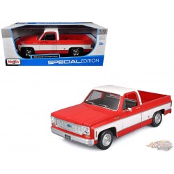 1974 Chevrolet C10 Cheyenne Super - Red White Two Tone - 1/18 - MAISTO - 31467 RD -  Passion Diecast 