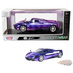 Pagani Huayra - Chrome violet/rose - Custom Wrap - Motormax 1/24 - 79084 Passion Diecast
