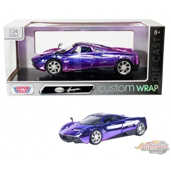 Pagani Huayra - Chrome violet/rose - Custom Wrap - Motormax 1/24 - 79084 Passion Diecast